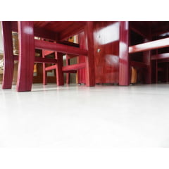 Conjunto Mesa Rústica (200cm x 85cm) com 8 Cadeiras Coloniais Rústicas de Madeira Maciça de Roxão – Acabamento Verniz PU incolor Auto Brilho - 08 lugares  