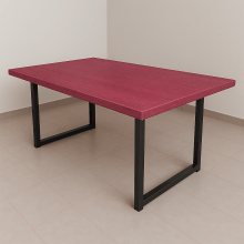 Conjunto Mesa Rústica Jantar (200cm x 85cm x 5cm) com 2 Bancos Rústicos com Encosto (200cm X 36cm x 4cm) de Madeira Maciça de Roxão – Pes Formato Taca - Acabamento Verniz Auto Brilho - 6 lugares